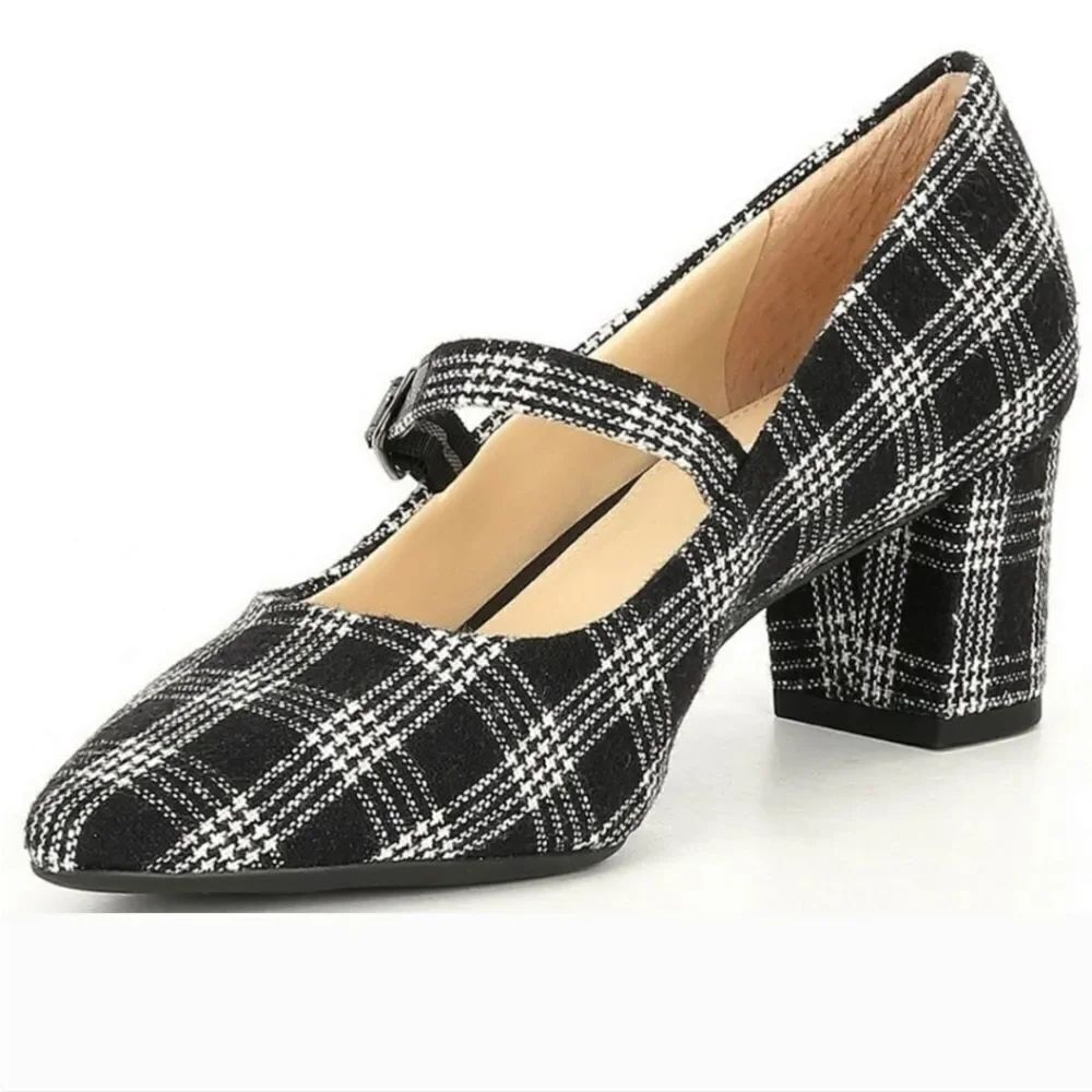 ALEX MARIE BLOCK MARIE JANE ADJUSTABLE BUCK STRAPS CLOUSURE POINTED TOE SHOES